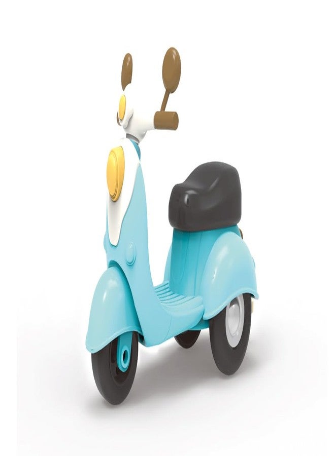 OLEOCA Family Scooter Toy - Mini Scooter with Rolling Wheels, Compatible with Dollhouse Figures, Pretend Play Toy Vehicle for Mini World Play, Gift for Kids Ages 3+ - Image 3